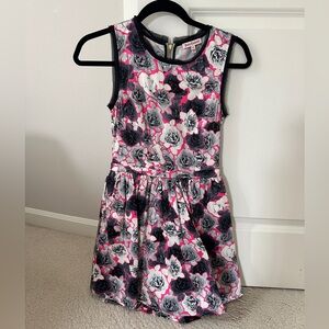 Juicy Couture Black and Pink Floral Sleeveless Dress Size 0